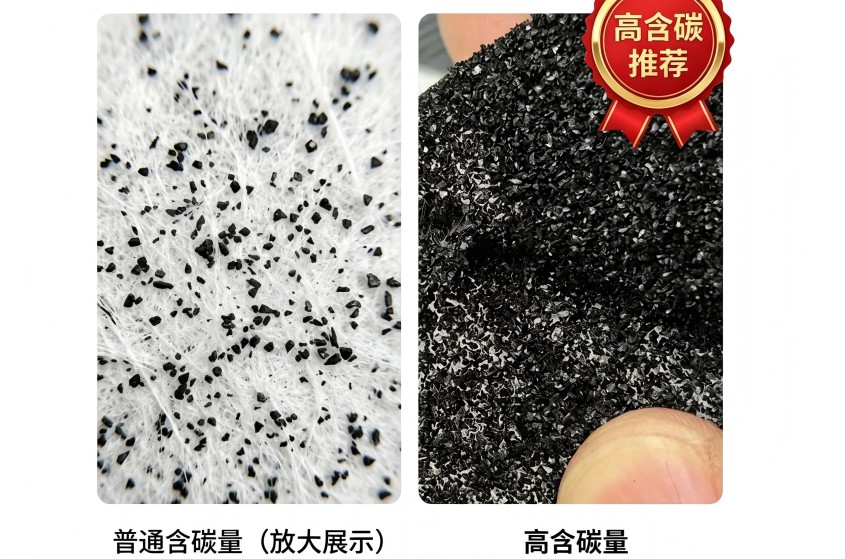 定制克重单效碳布_新风净化活性炭滤布_抗菌阻燃改性过滤碳布